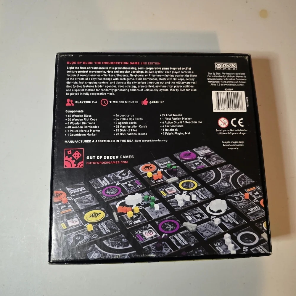 Bloc by Bloc 2nd Edition Insurrection Board Game by Out of Order COMPLETE